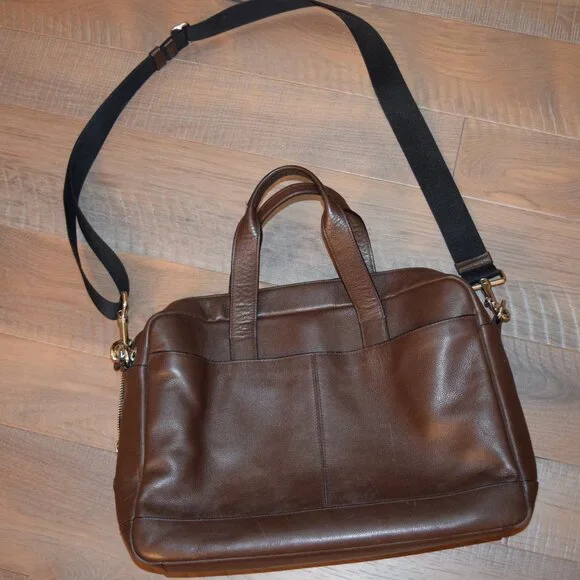 COACH Hamilton Briefcase Leather Laptop Carry Messenger Bag Commuter Case F54801